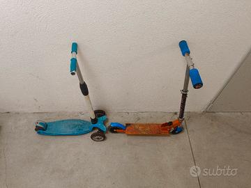 Monopattino a 2 ruote e monopattino a 3 ruote