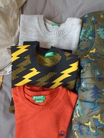 Lotto maglioni+tuta+piumino Tg.10/11 anni
