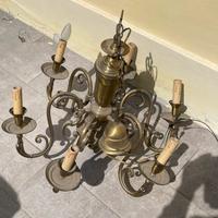 Lampadario ottone anni ‘50/ ‘60