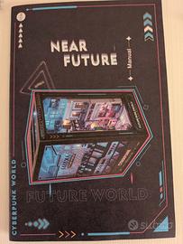 Book Nook Cyberpunk con Luci LED - Nuovo