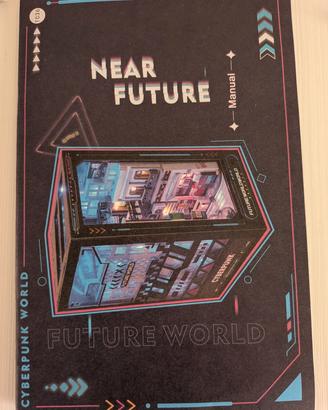 Book Nook Cyberpunk con Luci LED - Nuovo