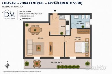 Chiavari bilocale in centro