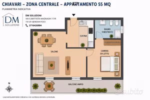 Chiavari bilocale in centro