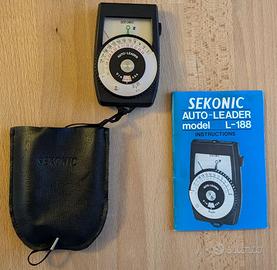 Esposimetro Sekonic L-188, custodia, istruzioni