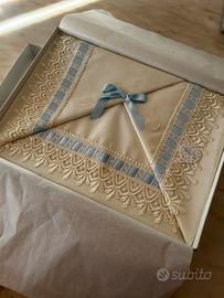 Lenzuolo + sotto per lettino in puro cotone