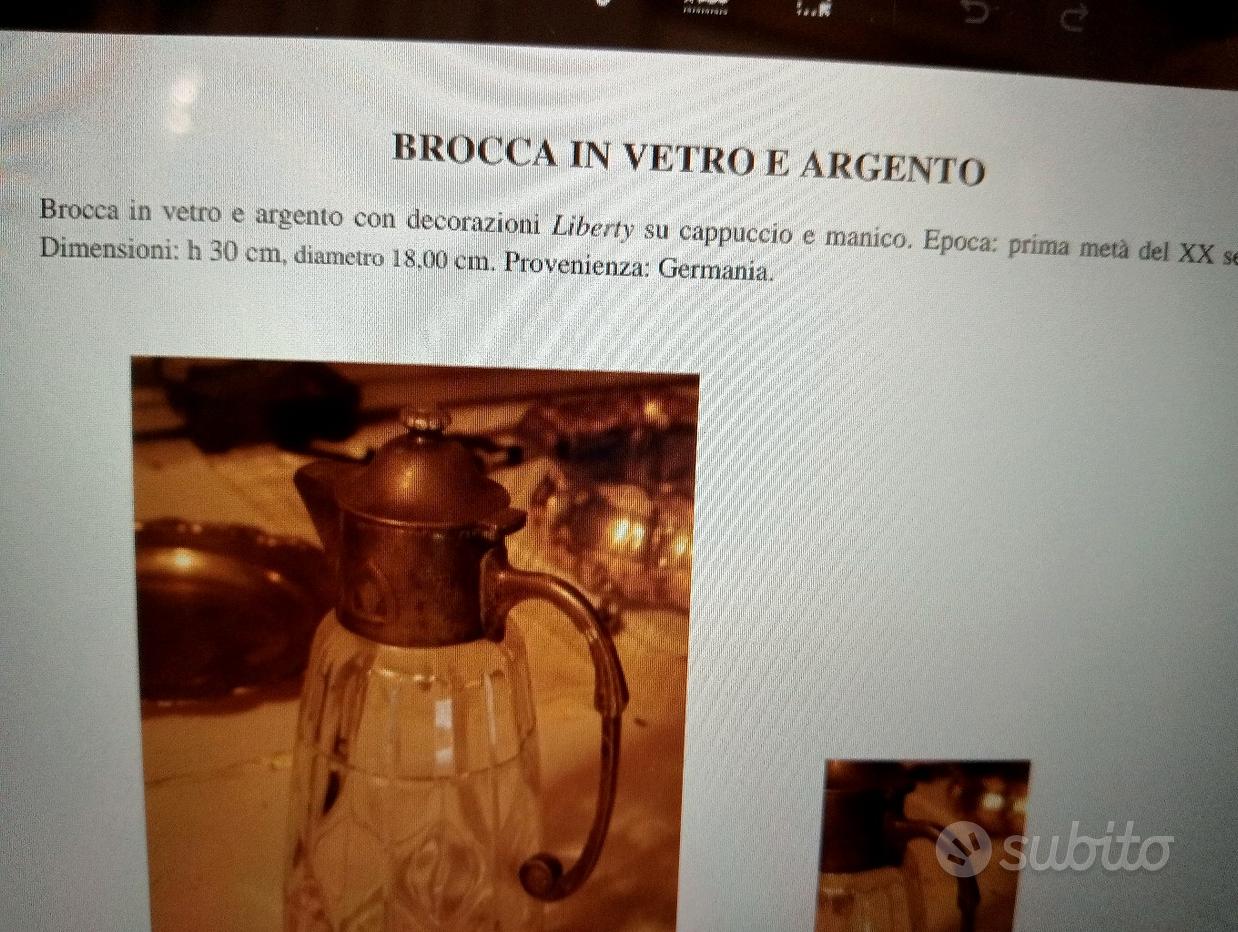 Brocca caraffa vetro - Collezionismo In vendita a Modena