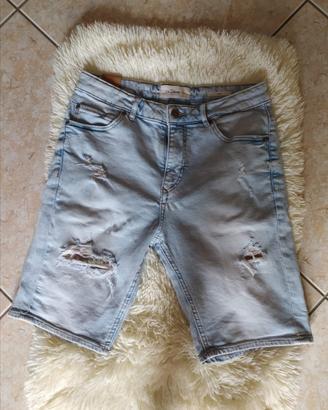 Bermuda/pantaloncino di jeans maschile chiaro 