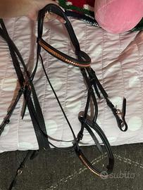 Testiera Equestro oro rosa FULL