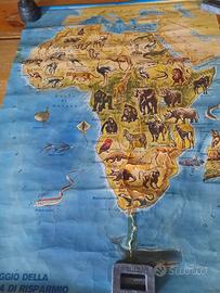 carte geografiche scuola vintage anni 70
