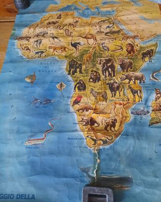 carte geografiche scuola vintage anni 70