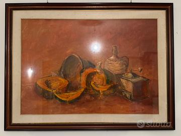 Quadro dipinto a olio - 120x90 cm con cornice