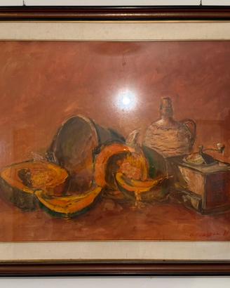Quadro dipinto a olio - 120x90 cm con cornice