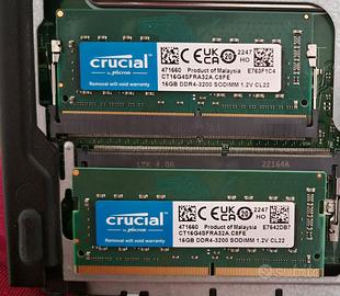 Crucial RAM DDR4 16GB x 2
