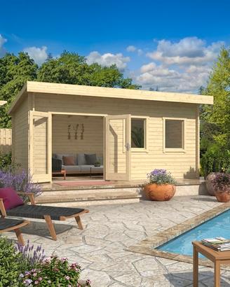 CASETTA DI LEGNO BORDEAUX 44mm 540x360x245h cm