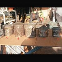 5 contenitori vintage in ottone (singoli o set)