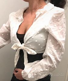 coprispalla bianco manica lunga