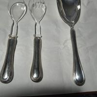 posate da insalata+cucchiaione silverplate Risoli