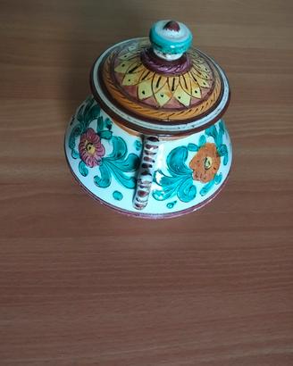 biscottiera in ceramica dipinta a mano deruta