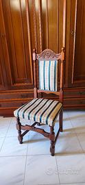 2 Sedie eleganti legno imbottite