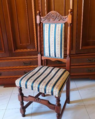 2 Sedie eleganti legno imbottite
