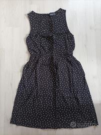 Vestito Janina nero a pois - S