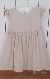  abito  bambina PRENATAL lino/cotone/tulle 