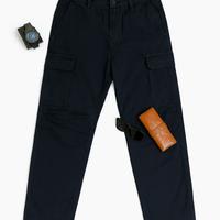 Pantalone cargo uomo nero/blu navy – taglia M
