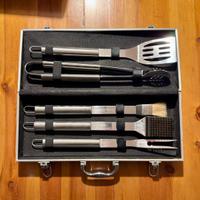 Set Barbecue NUOVO con valigetta metallo