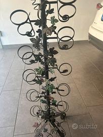 Portabottiglie in ferro battuto