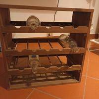 Porta bottiglie in legno