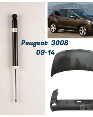 Peugeot 3008 cofano musata paraurti fanale box 09-
