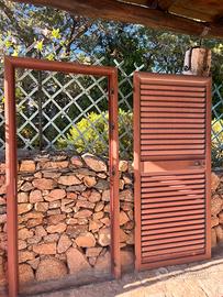 Porta alluminio con telaio fessure apribili
