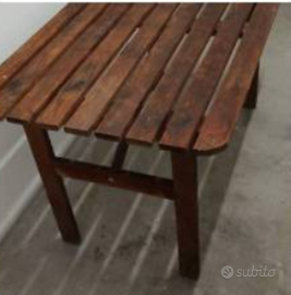 Tavolo da giardino in legno a doghe (esterno / int