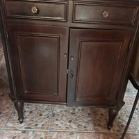 Mobiletto con lastra effetto marmo