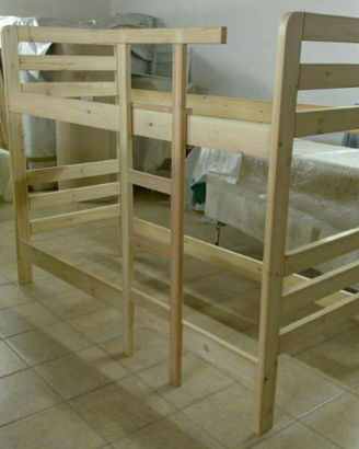 Letto a castello in pino