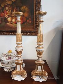 Bella coppia di candelabri del '700