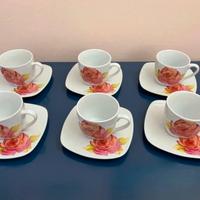 Set 6 tazze da tè con piattino