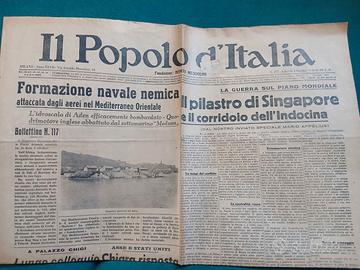 edizione storica de Il Popolo d'Italia di giovedì