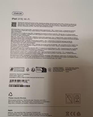 Ipad a16 11th 256GB
