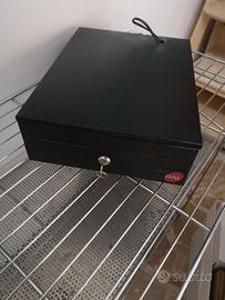 CASSETTO CASSA METALLO NERO USATO