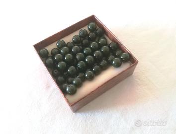 Giada Nefrite forata sfuso naturale perline mm.10