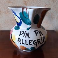 Caraffa vintage in ceramica con frase