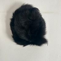 Cappello vintage in pelliccia nera