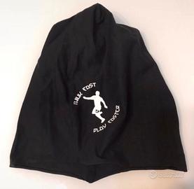 Cuffia cappello unisex tg. Unica nera calcio