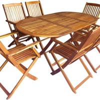 Set da Pranzo per Esterni 7 pz Tavolo e Sedie