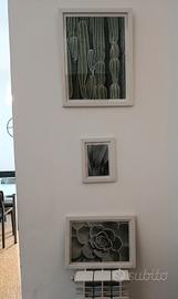 4 stampe con cornice bianca 