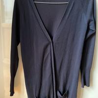 Cardigan Zara blu cotone