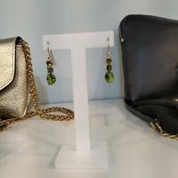 orecchini pendenti verde oliva