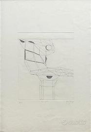 Quadro acquaforte 1968 Achille Perilli ( 1927-2021