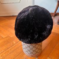 Cappello vintage pelliccia bordeaux anni 50 artigi
